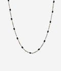 Sterling Silver Black Onyx Twisted Cable Chain Necklace