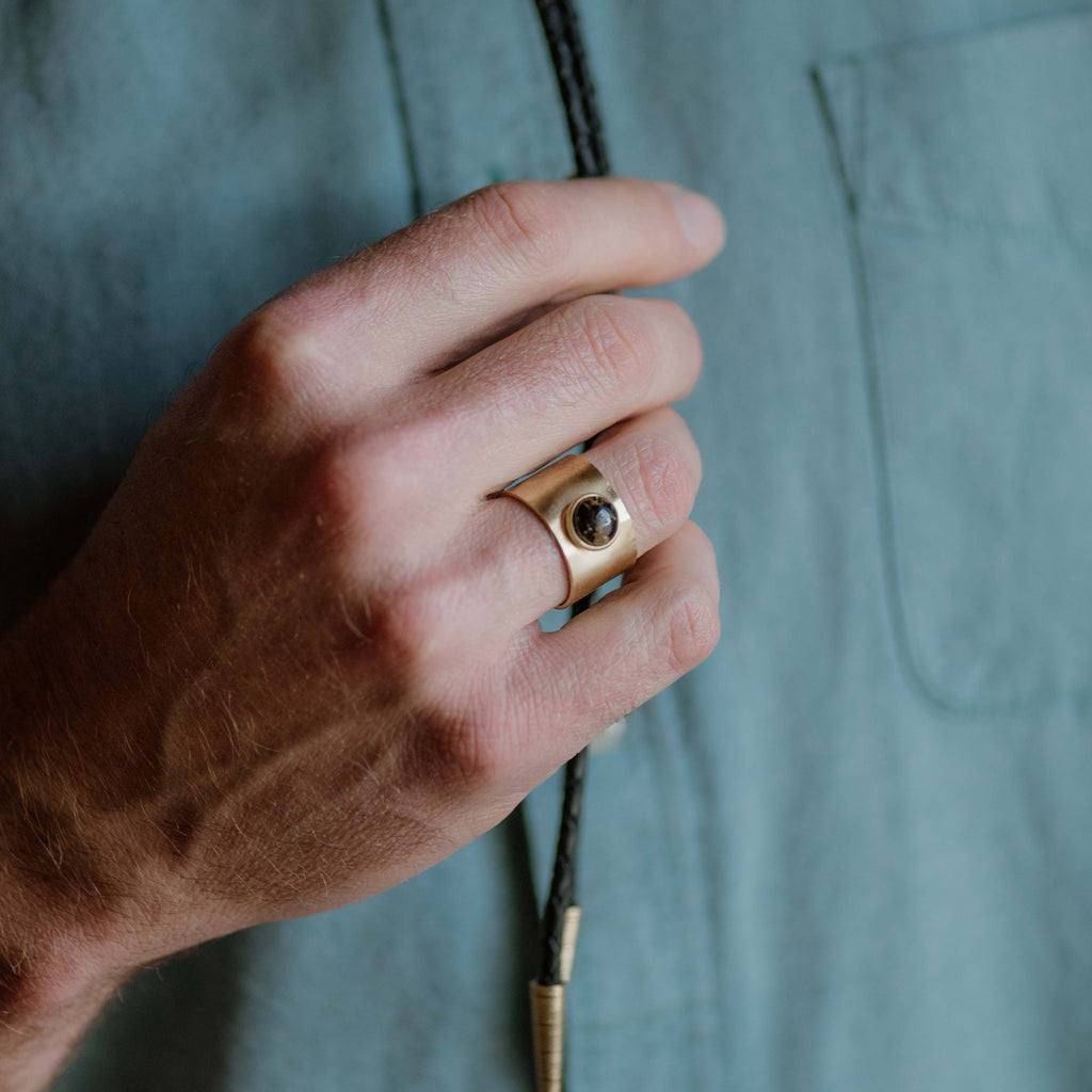 Nile Ring // 8mm // Copper Obsidian