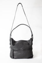 SLOUCHY BAG pebbly black