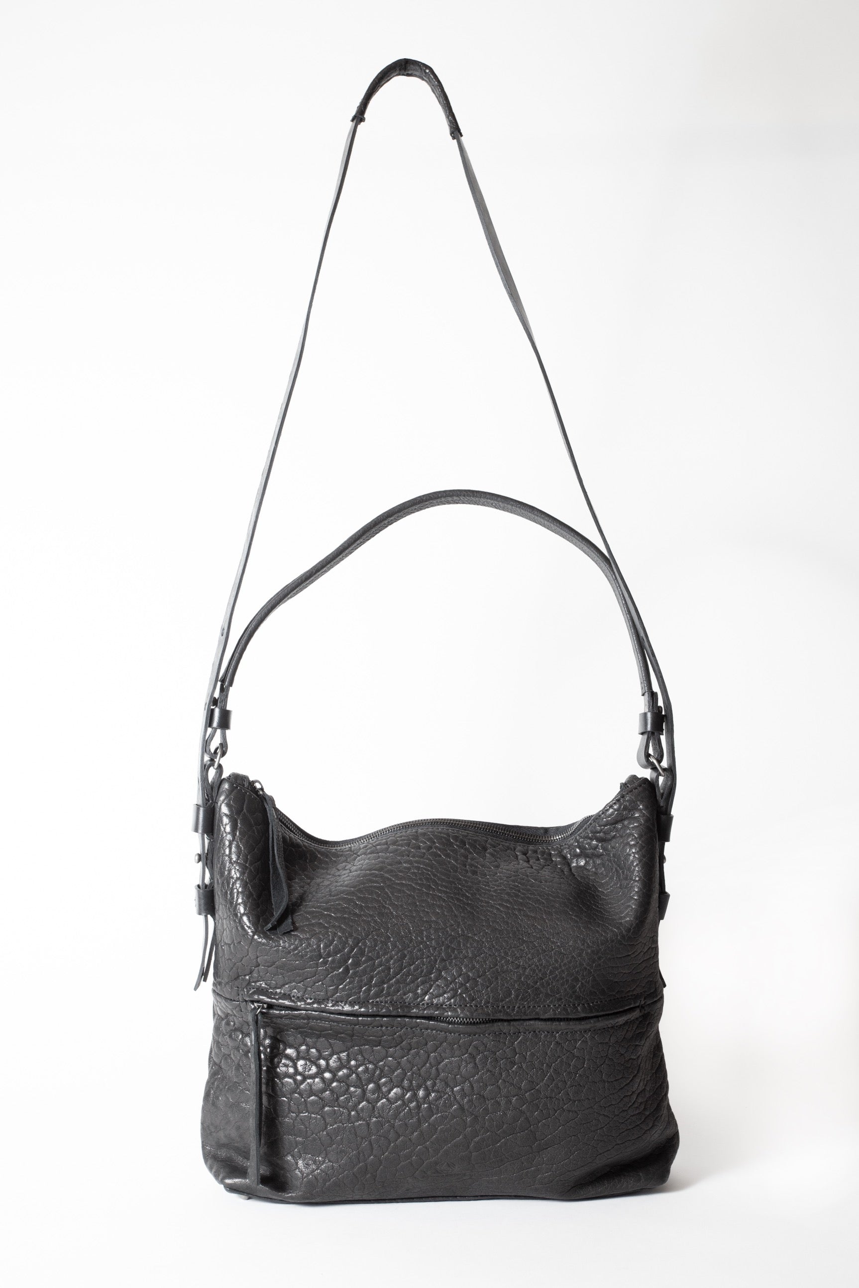 SLOUCHY BAG pebbly black