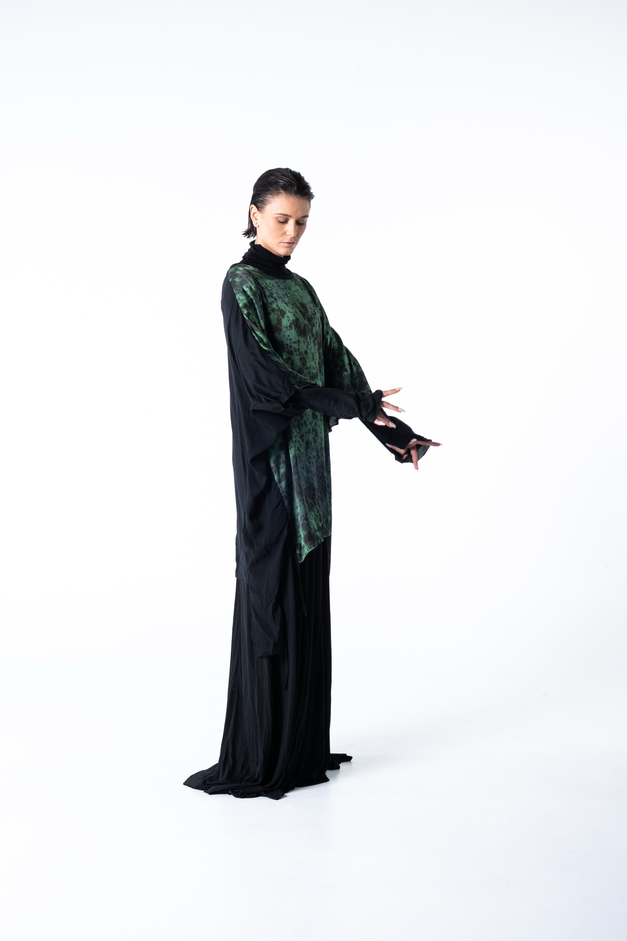 Chrome Tunic - Black w/ Malachite