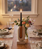 Arched Wood Vase, Pale