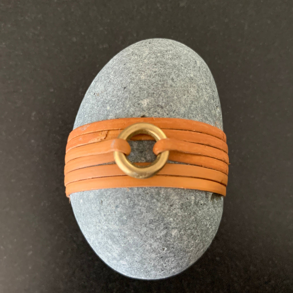 Metal Bead Wrapped Rock