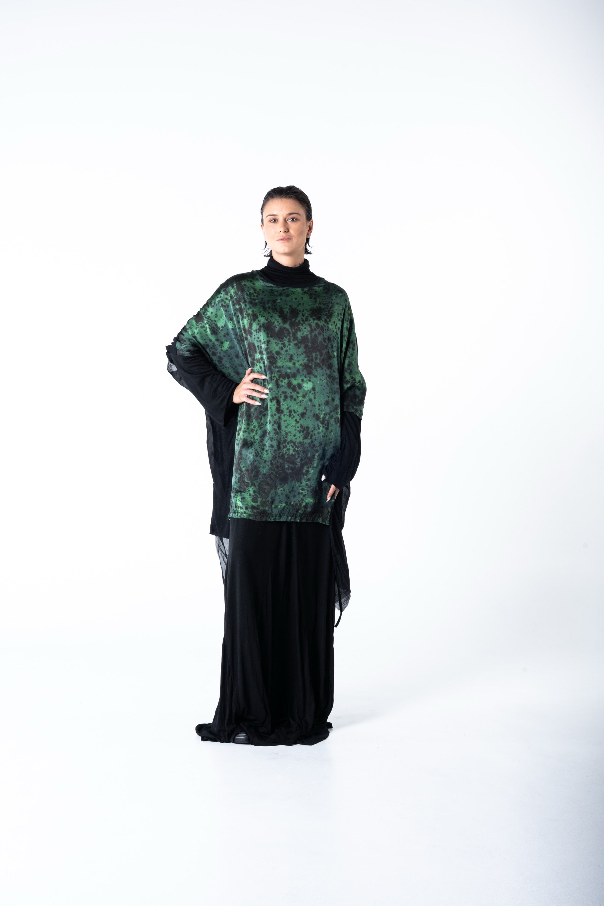 Chrome Tunic - Black w/ Malachite