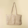 Crocheted Jute Market Bag, Bleached