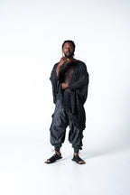 Alaceus Poncho - Black / Grey