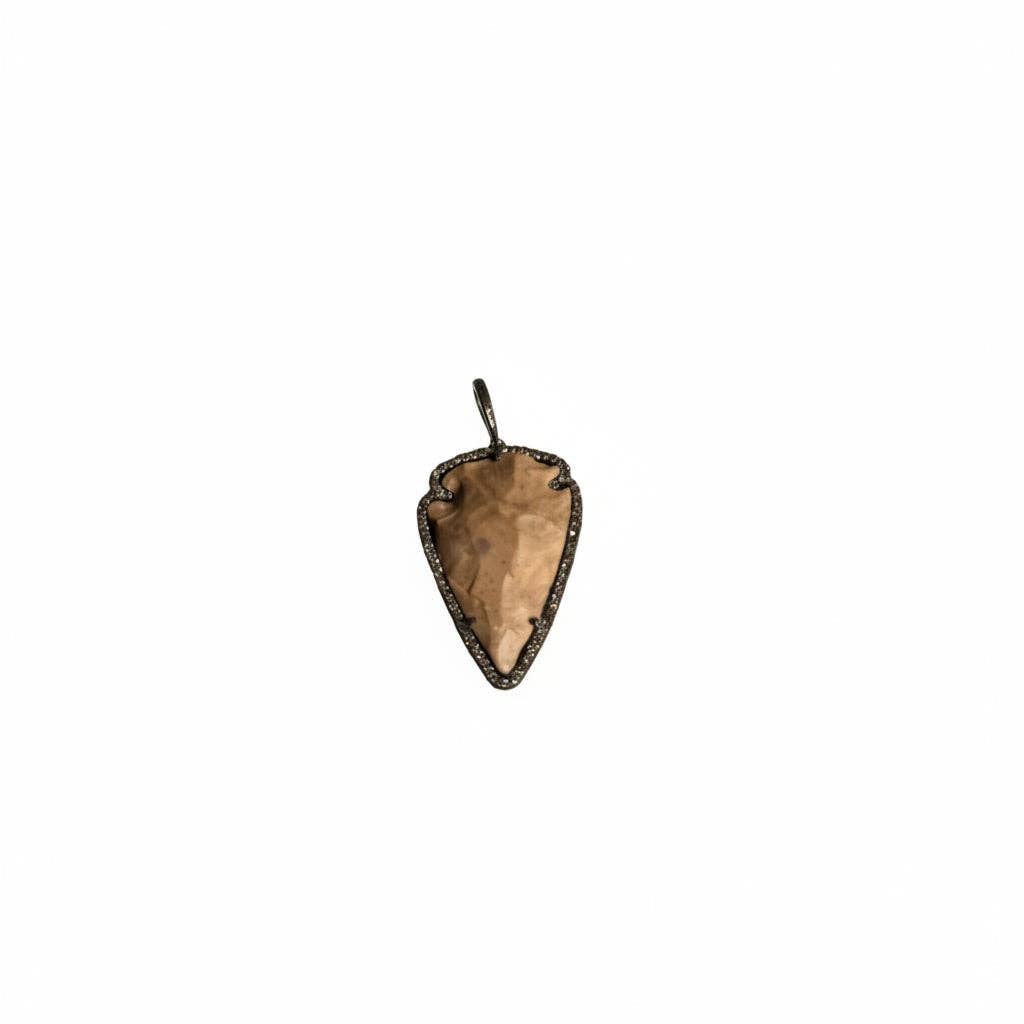 Stone Arrowhead with Diamond Border