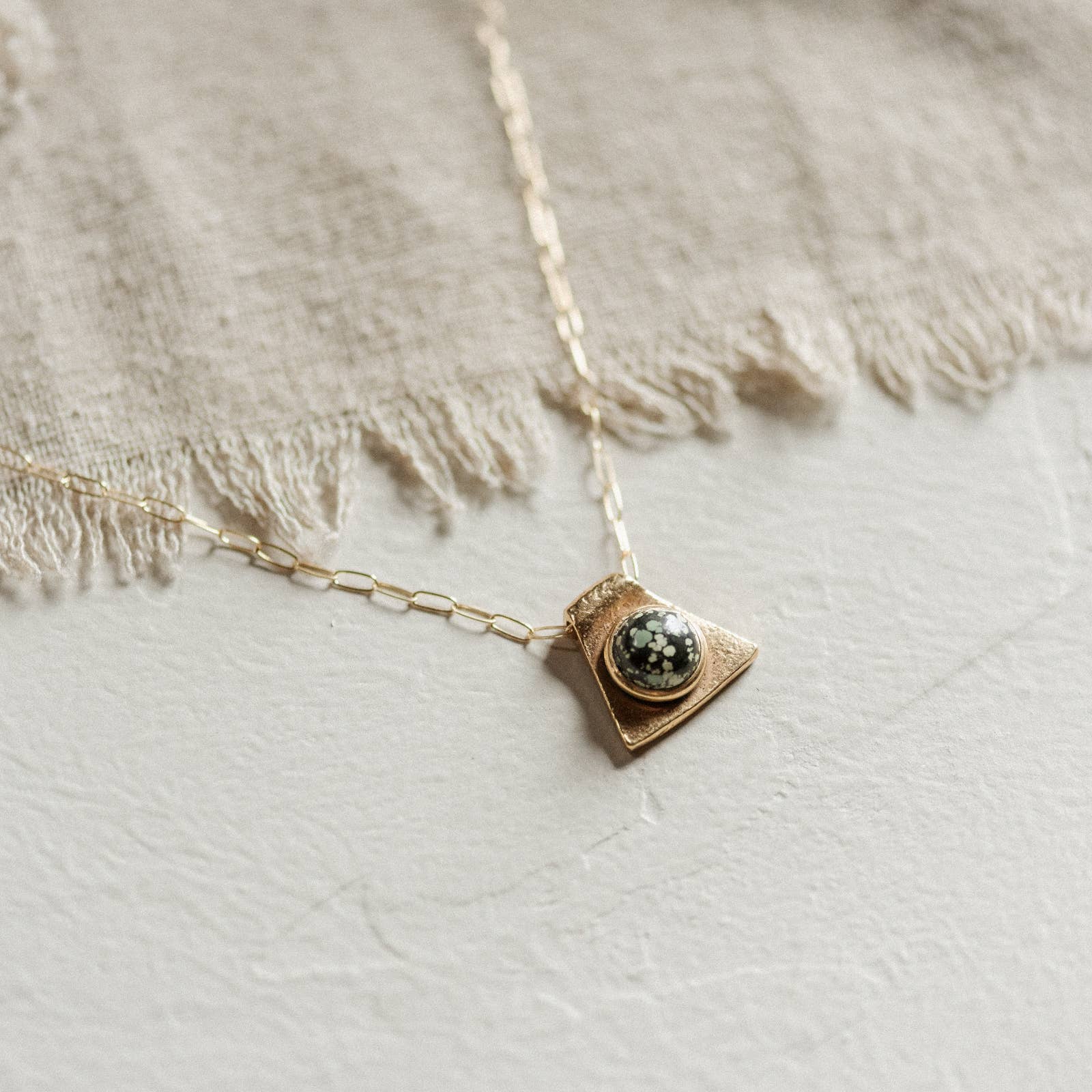 Cleo Necklace // Turquoise // Demi-Fine Gold