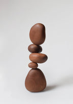 Sapele Wood Balance Stones - Zen Decor/Playful Toy/Art Gfit