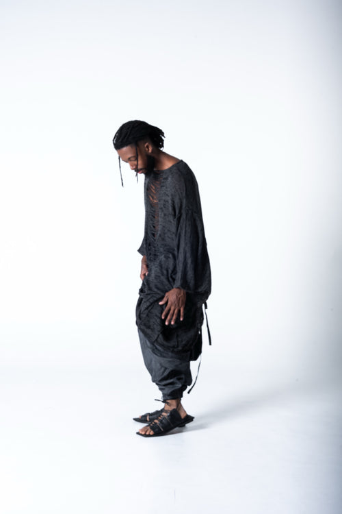 Alaceus Poncho - Black / Grey