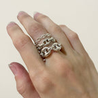 Large Brizo Chain Ring In Silver