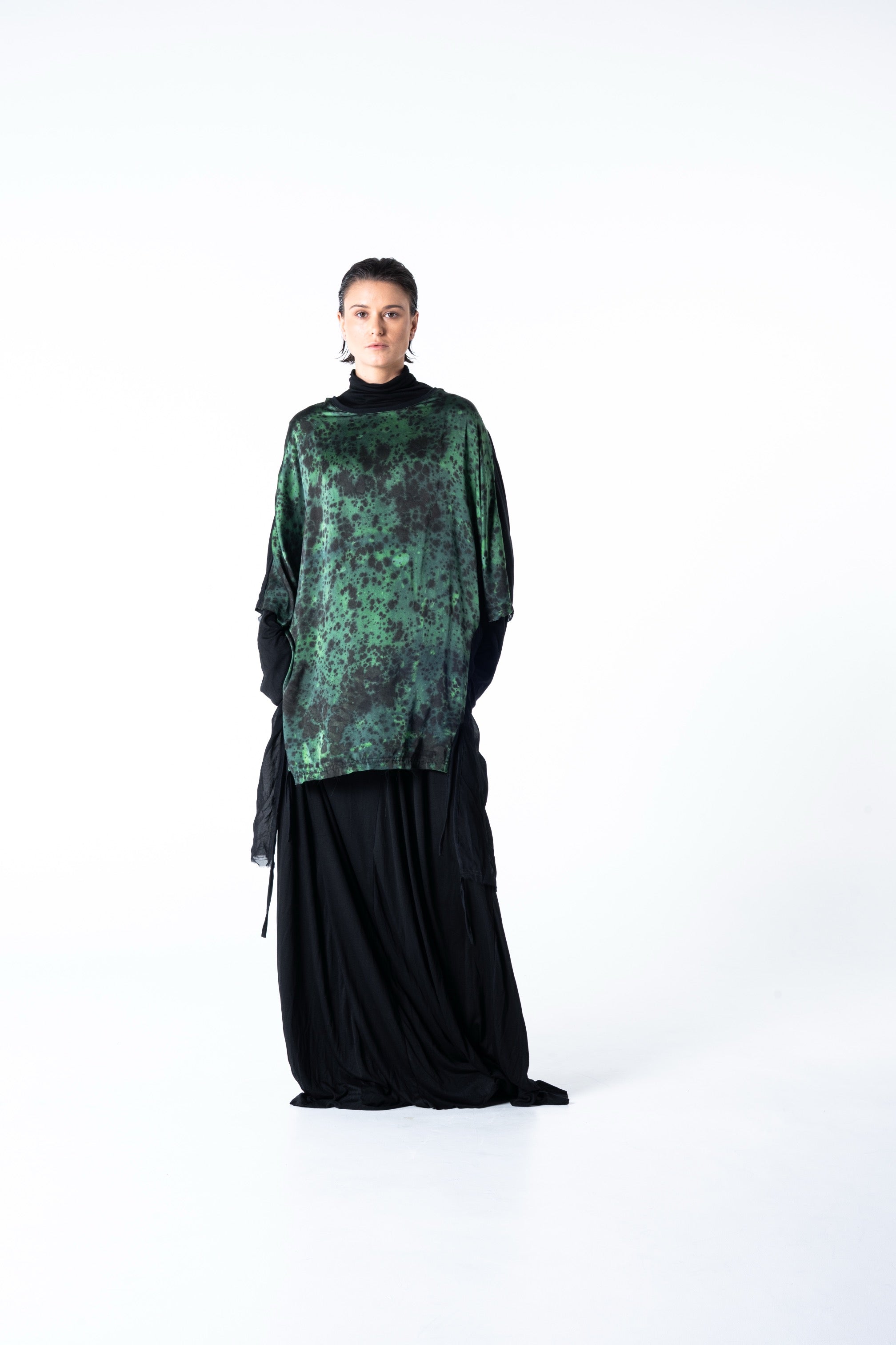Chrome Tunic - Black w/ Malachite