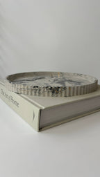 Joma - Concrete Fluted Tray | Round Tray Centerpiece