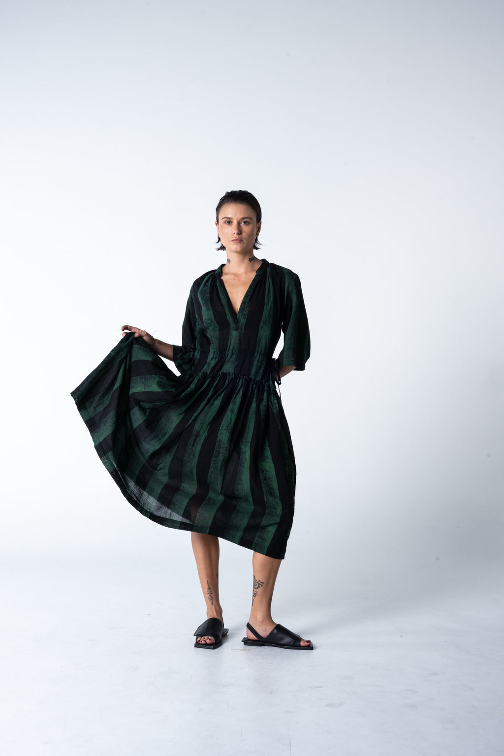Piccolo Dress - Malachite Stripe