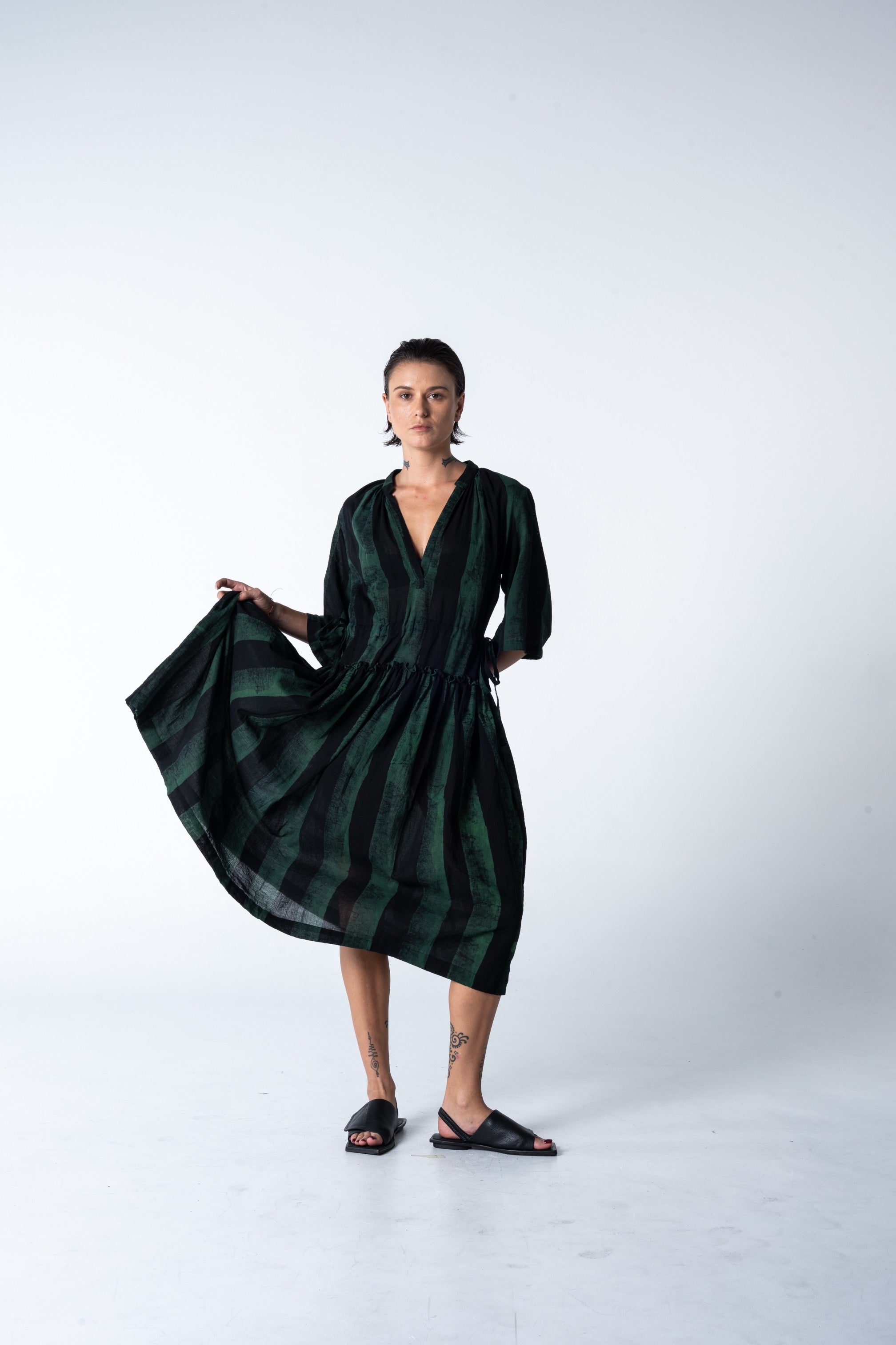 Piccolo Dress - Malachite Stripe