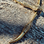 Brass Chain Serpent Necklace - Long