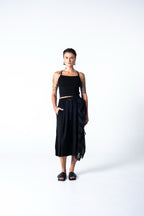 Nala Skirt - Black w/ Grey Stripe
