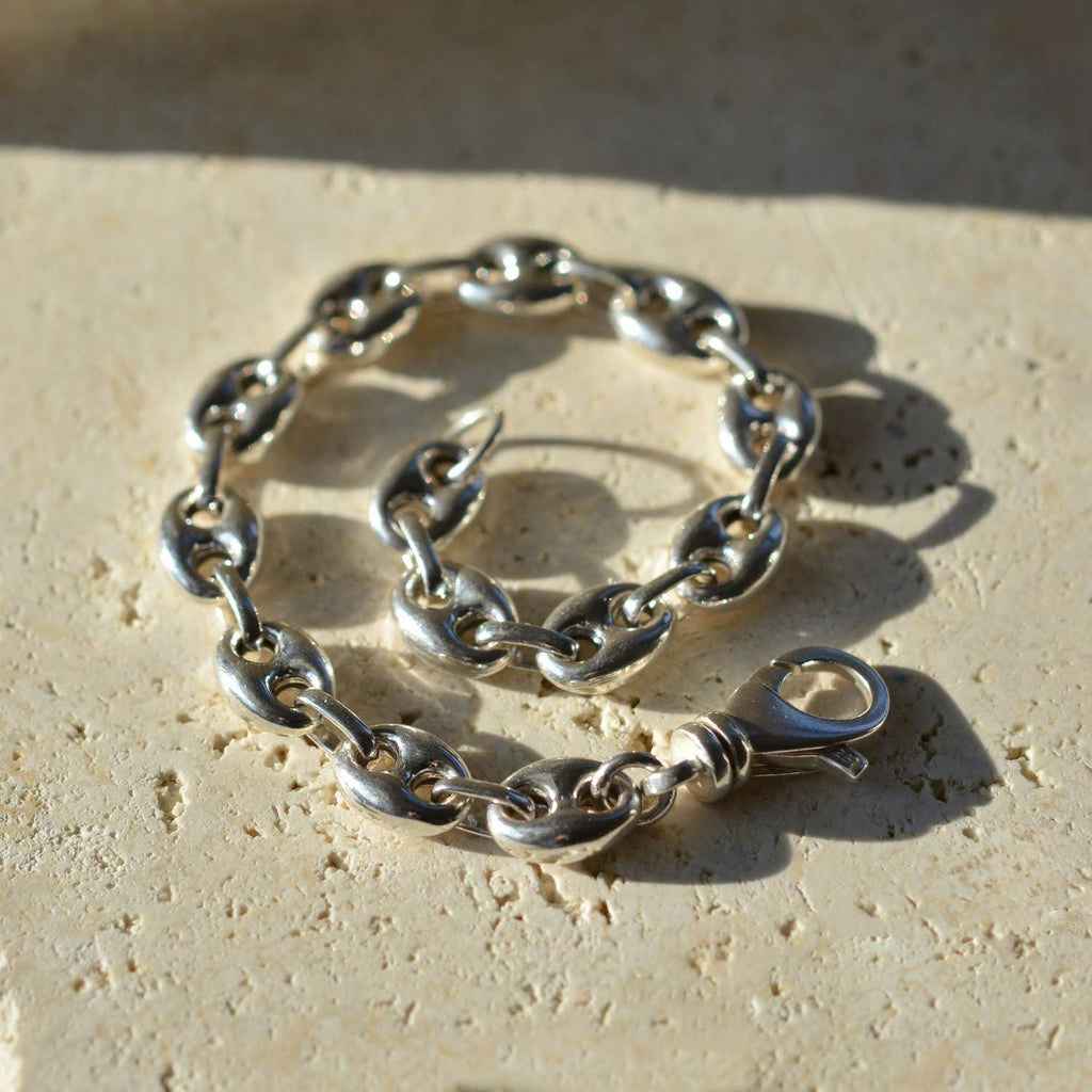 Large Brizo Chain Bracelet in Sterling Silver