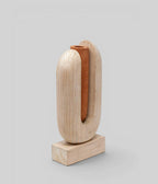 Arched Wood Vase, Pale