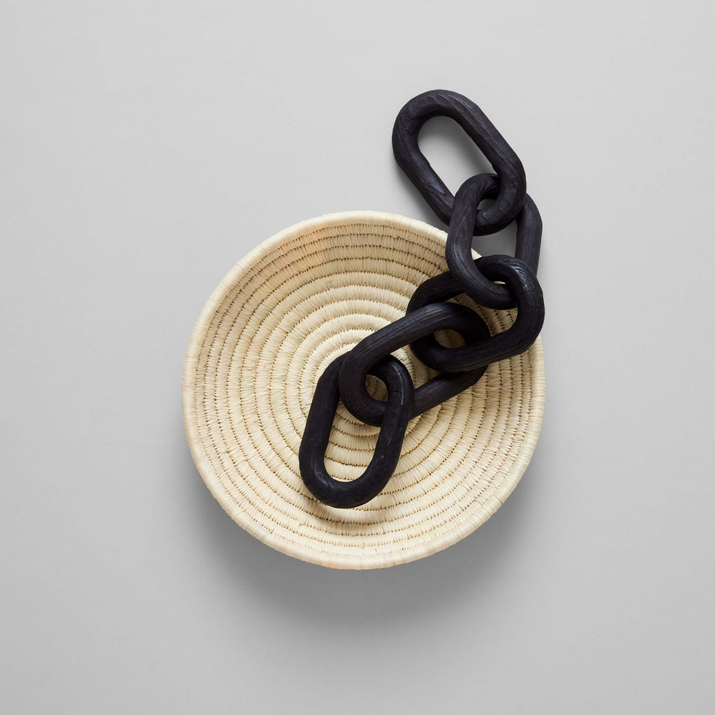 Charcoal Wood Chain, Small Link