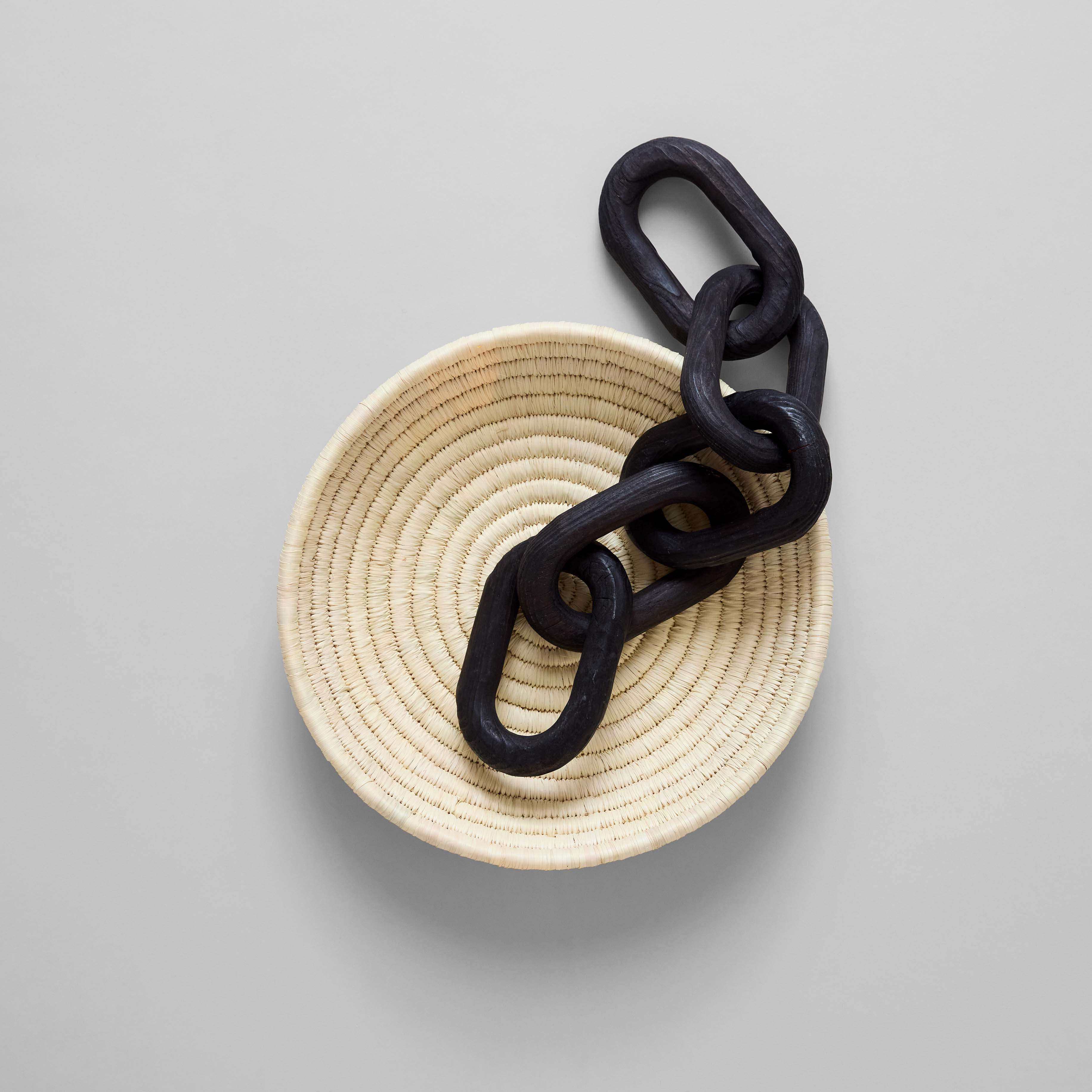 Charcoal Wood Chain, Small Link
