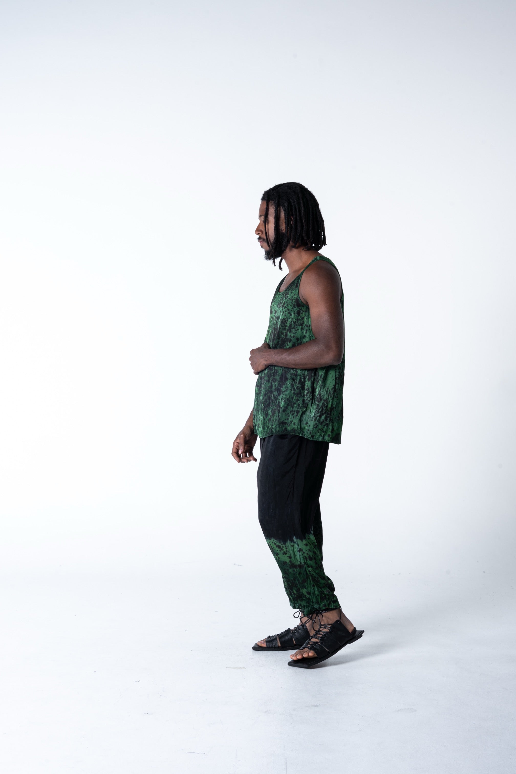 Oula Tank Viscose - Satin Malachite