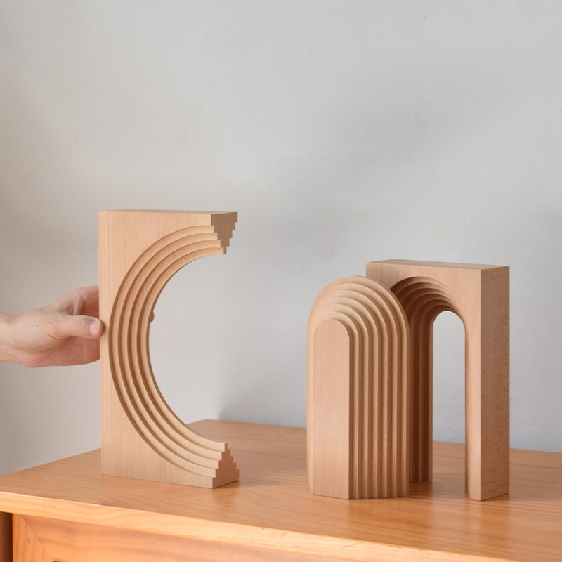 Modern Arch Beech Sculpture