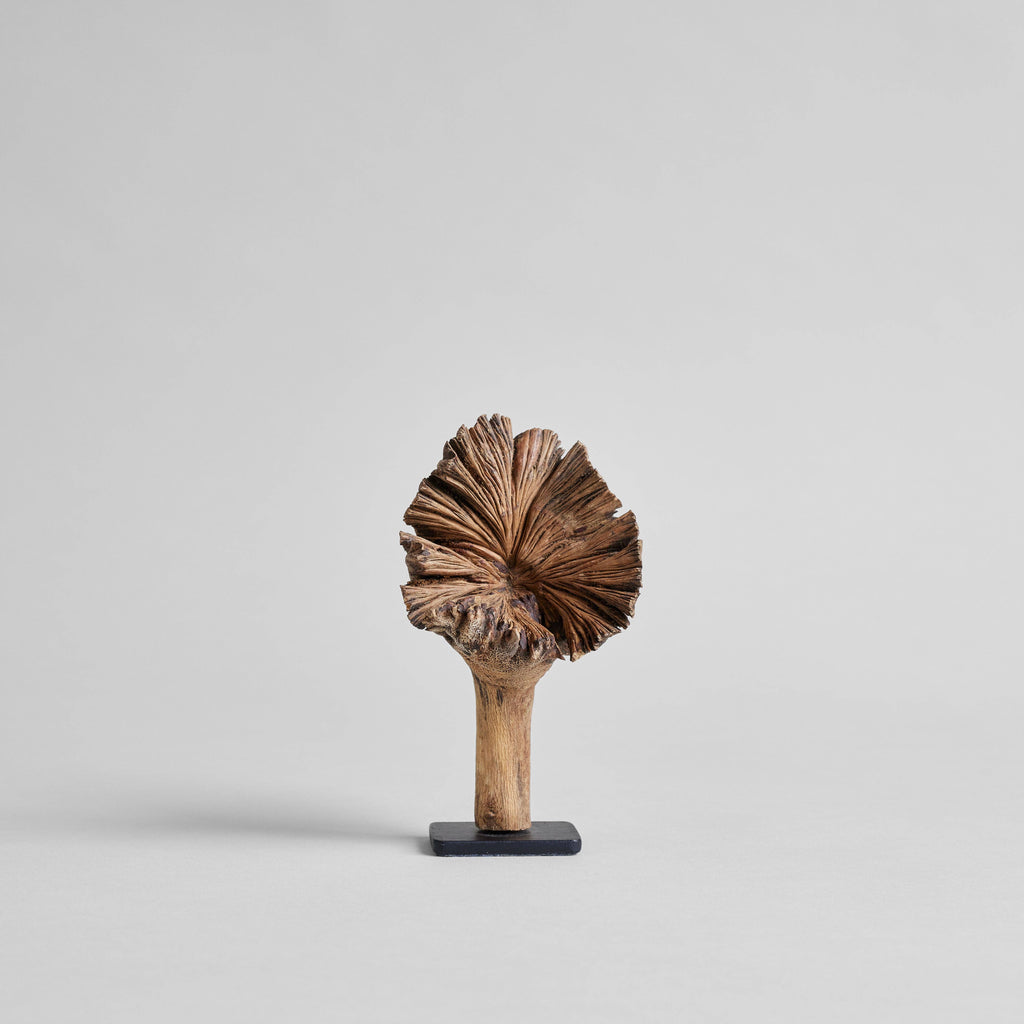 Small Wood Flower on Stand