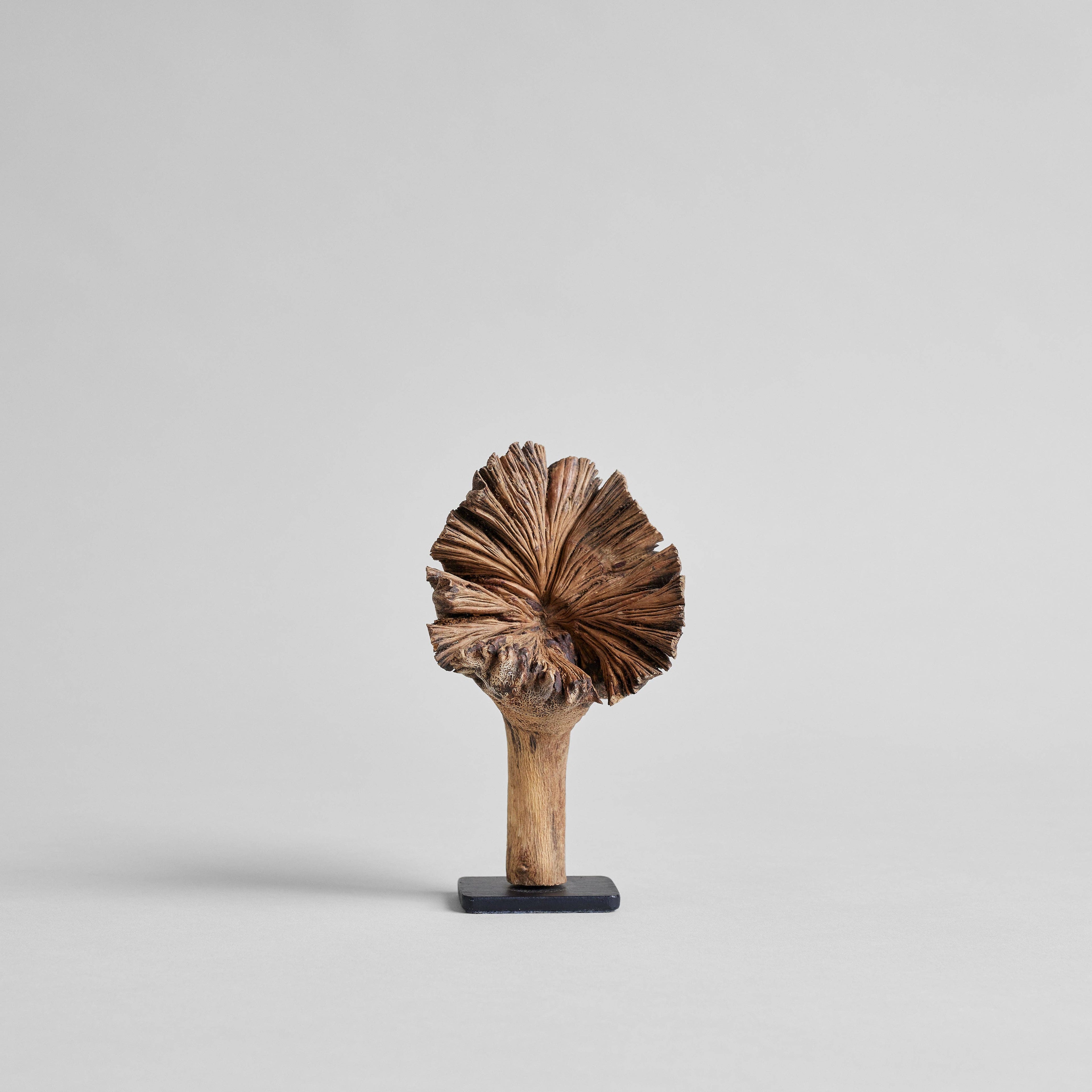 Small Wood Flower on Stand