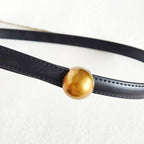 Leather modern simple thin molecule belt