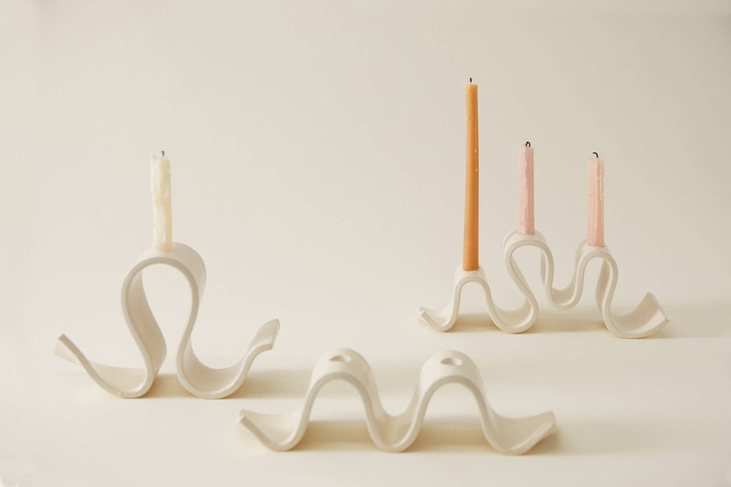 Wyat Candelabra, Cream
