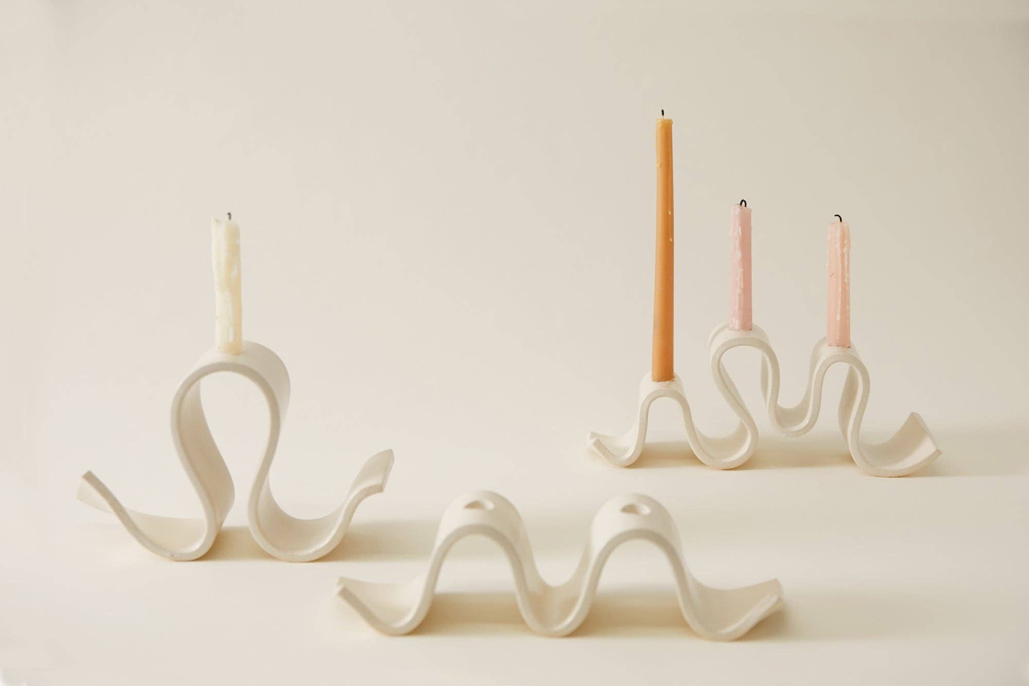 Wyat Candelabra, Cream