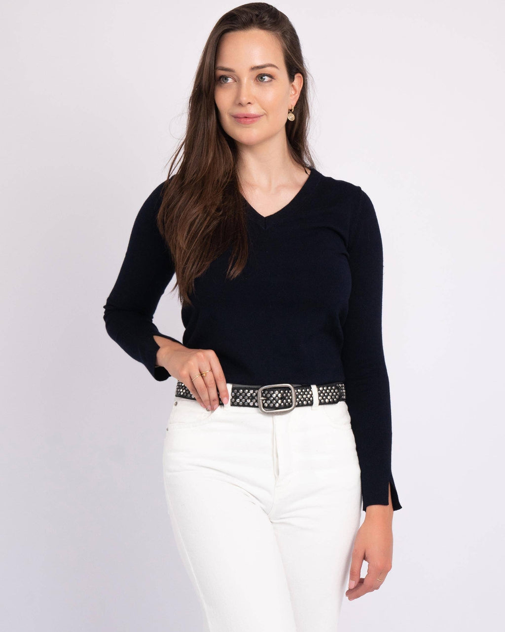 Britta | Pyramid Multi Studded Leather Belt