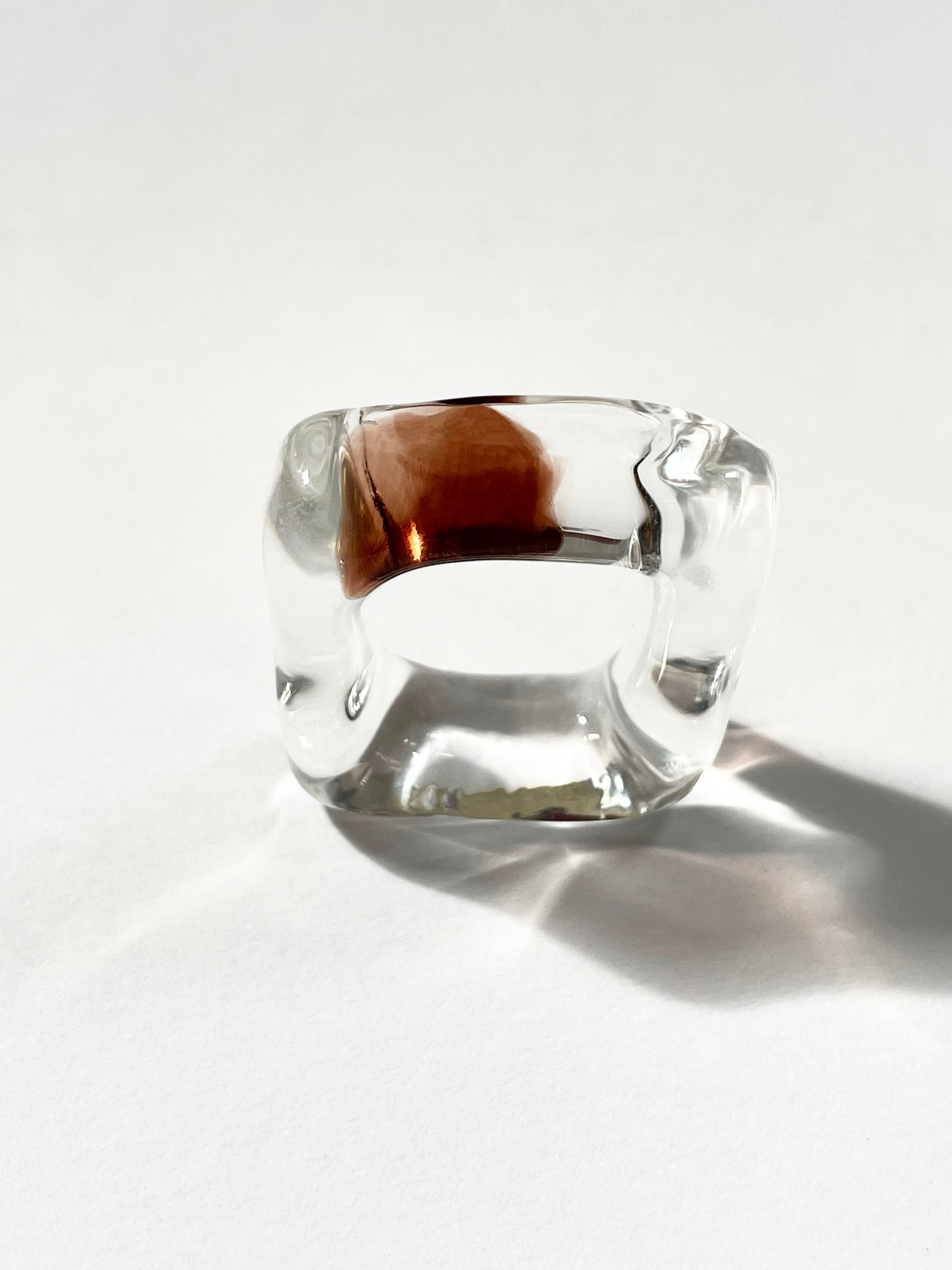 Glass Cube Ring