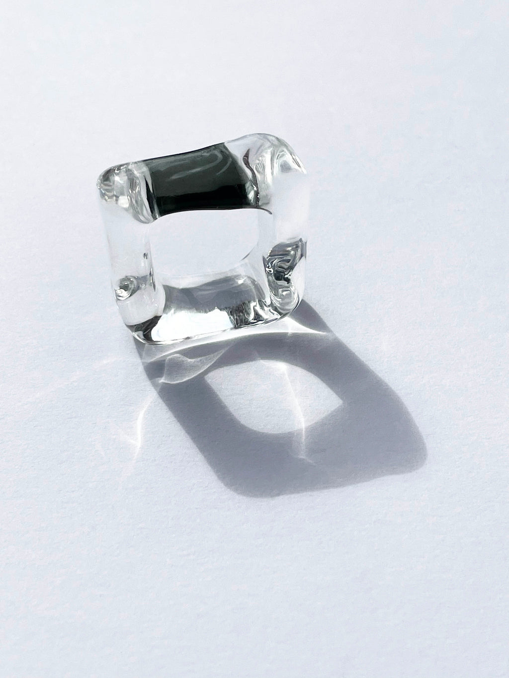 Glass Cube Ring