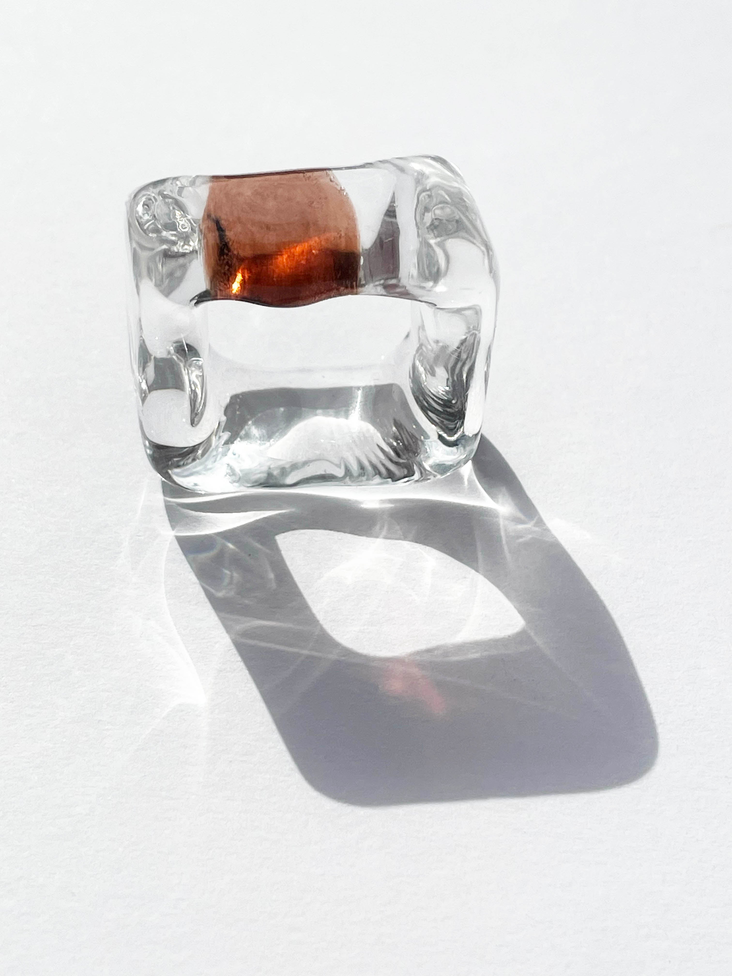 Glass Cube Ring