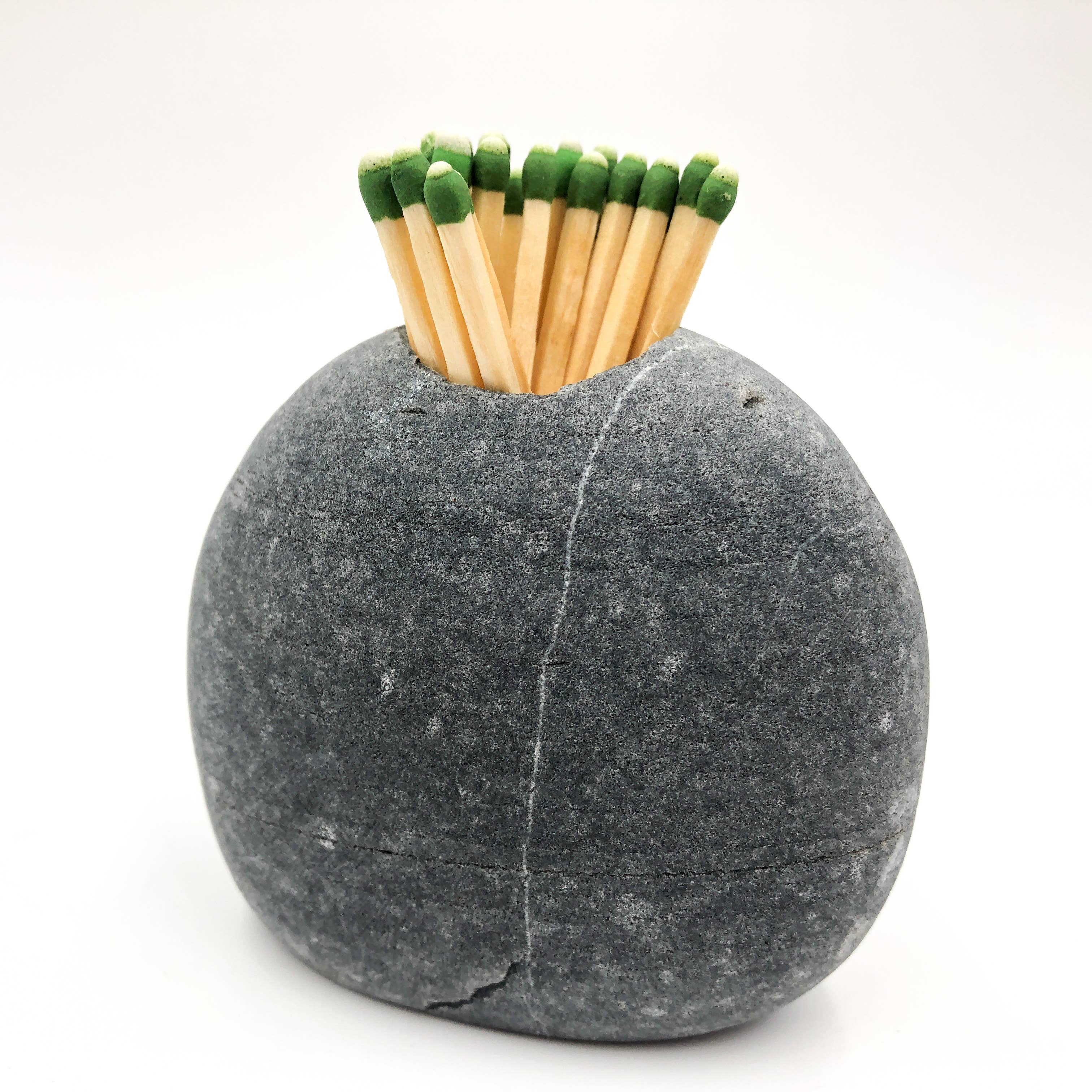 Handcrafted Stone Match Striker & Toothpick Holder