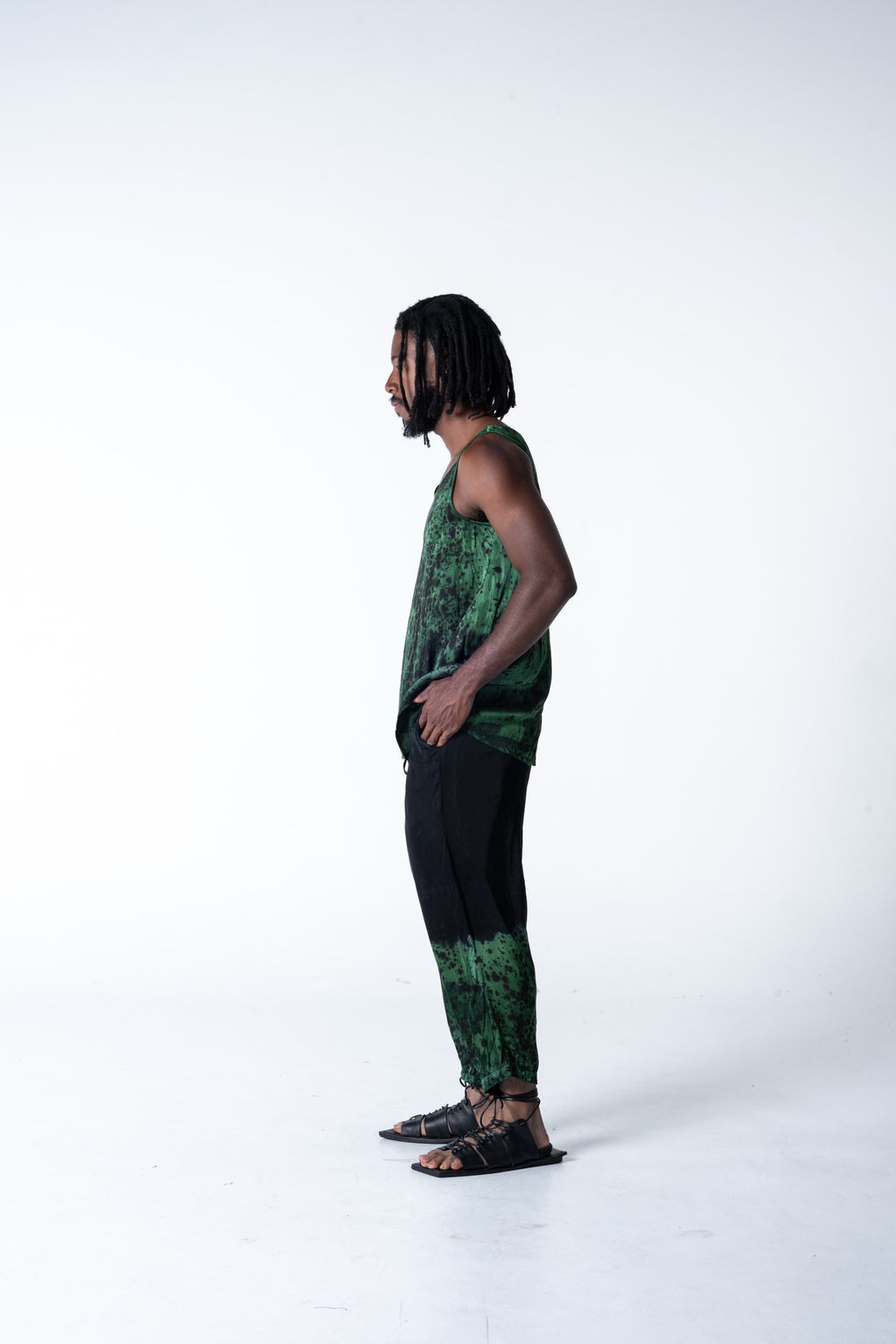 Oula Tank Viscose - Satin Malachite