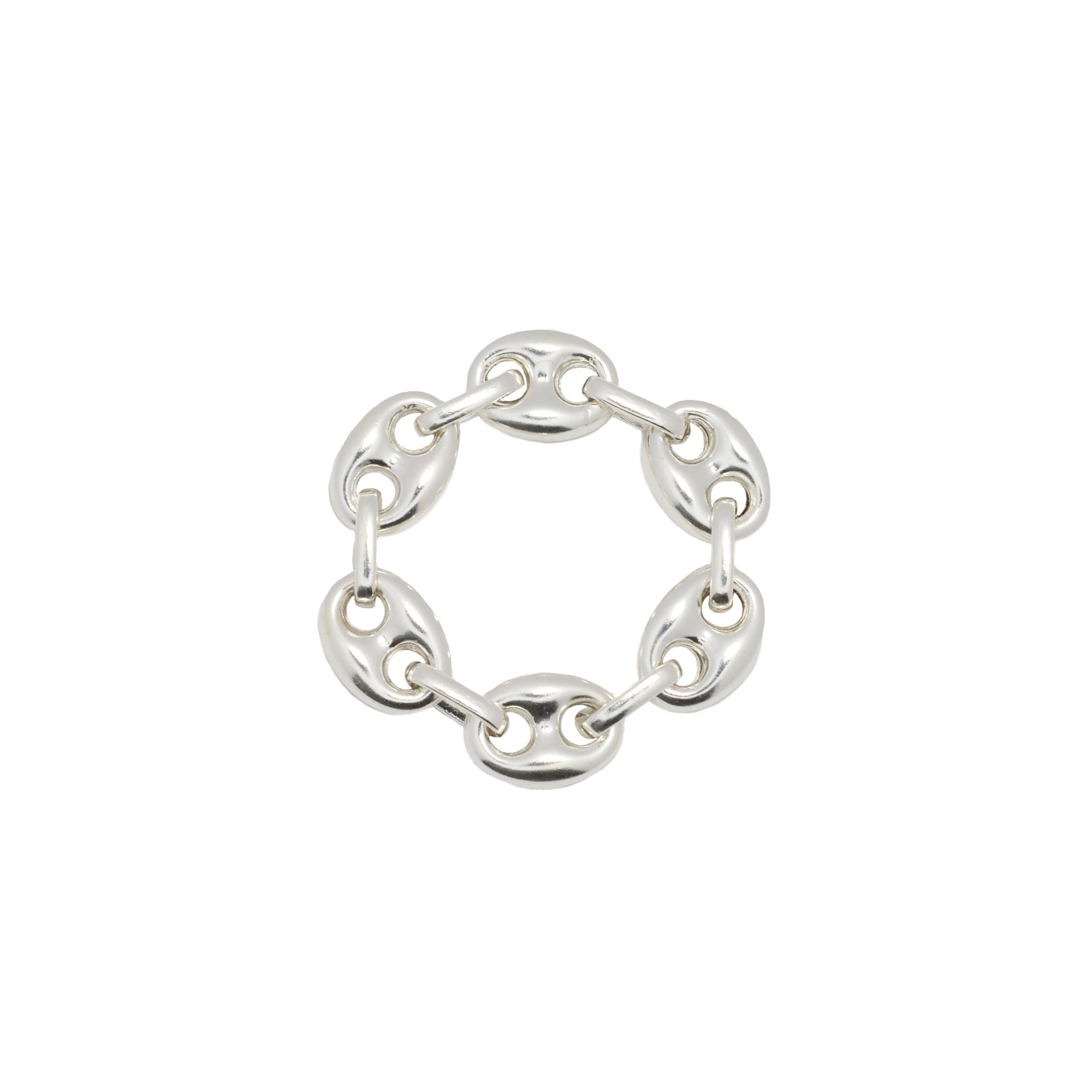 Large Brizo Chain Ring In Silver