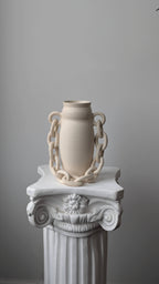 Handmade Ceramic Chain Vase | Off-White