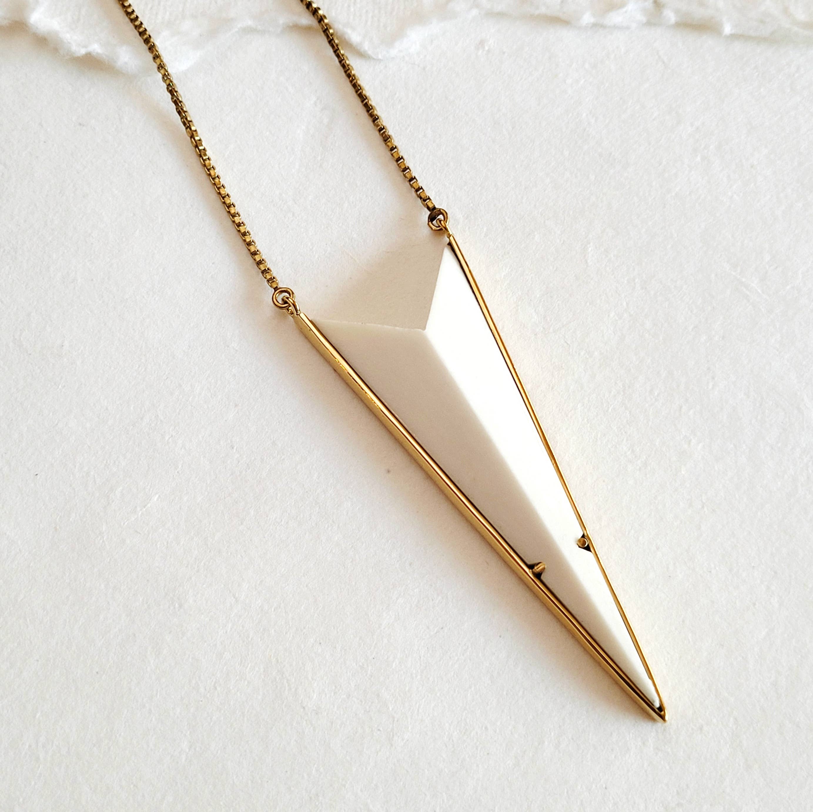 Handmade Brass Horn Bone Necklace