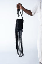 Sappho Fringe Bag - Black