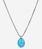Sterling Silver Turquoise Stone Necklace