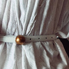 Leather modern simple thin molecule belt