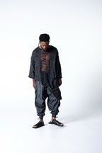 Alaceus Poncho - Black / Grey