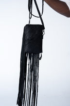 Sappho Fringe Bag - Black