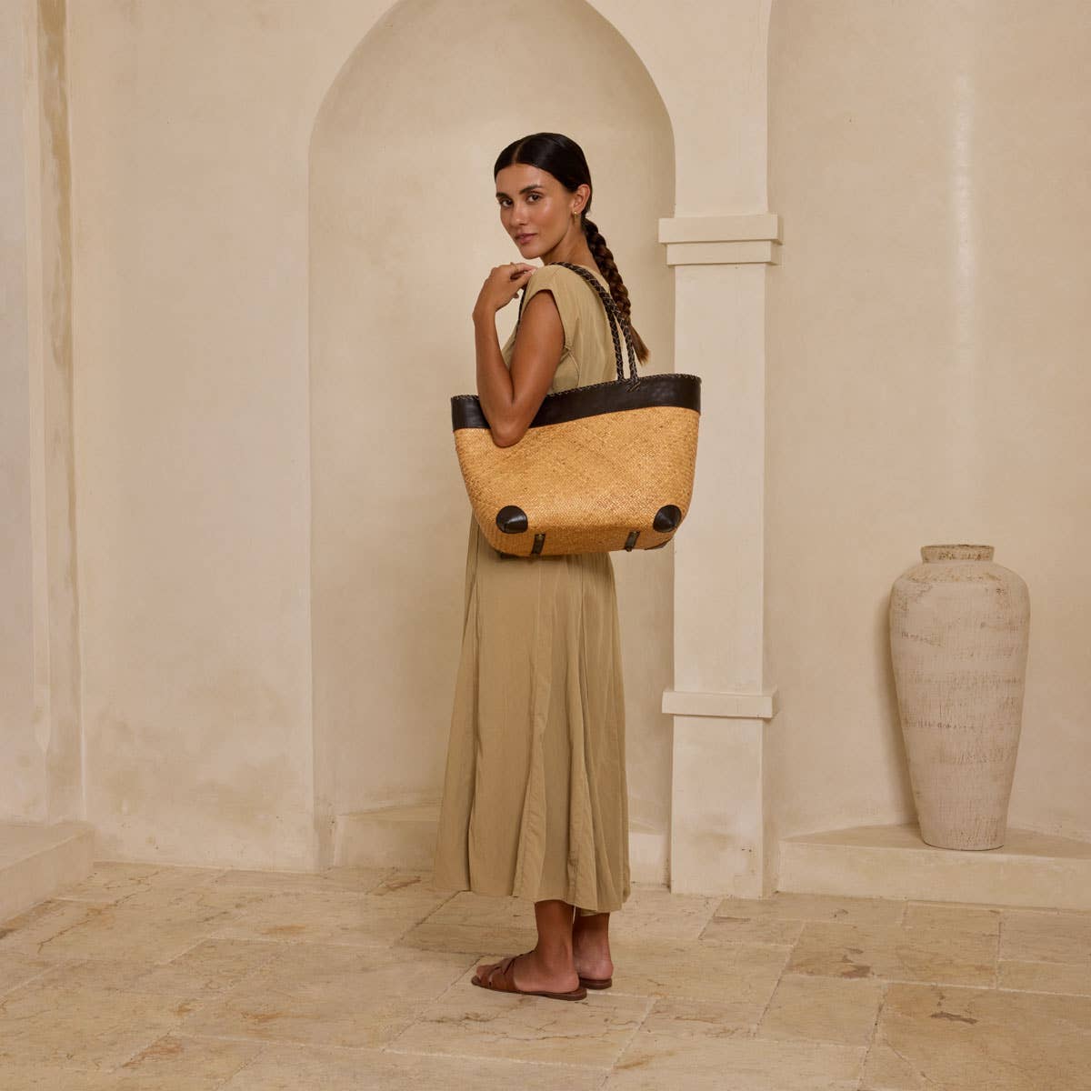 Rattan Tote Bag - Natural