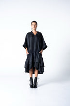 Lalune Dress - Grey Stripe