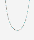 Sterling Silver Turquoise Twisted Cable Chain Necklace