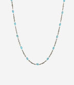Sterling Silver Turquoise Twisted Cable Chain Necklace